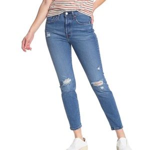 Levi’s 501 Distressed Skinny Jeans